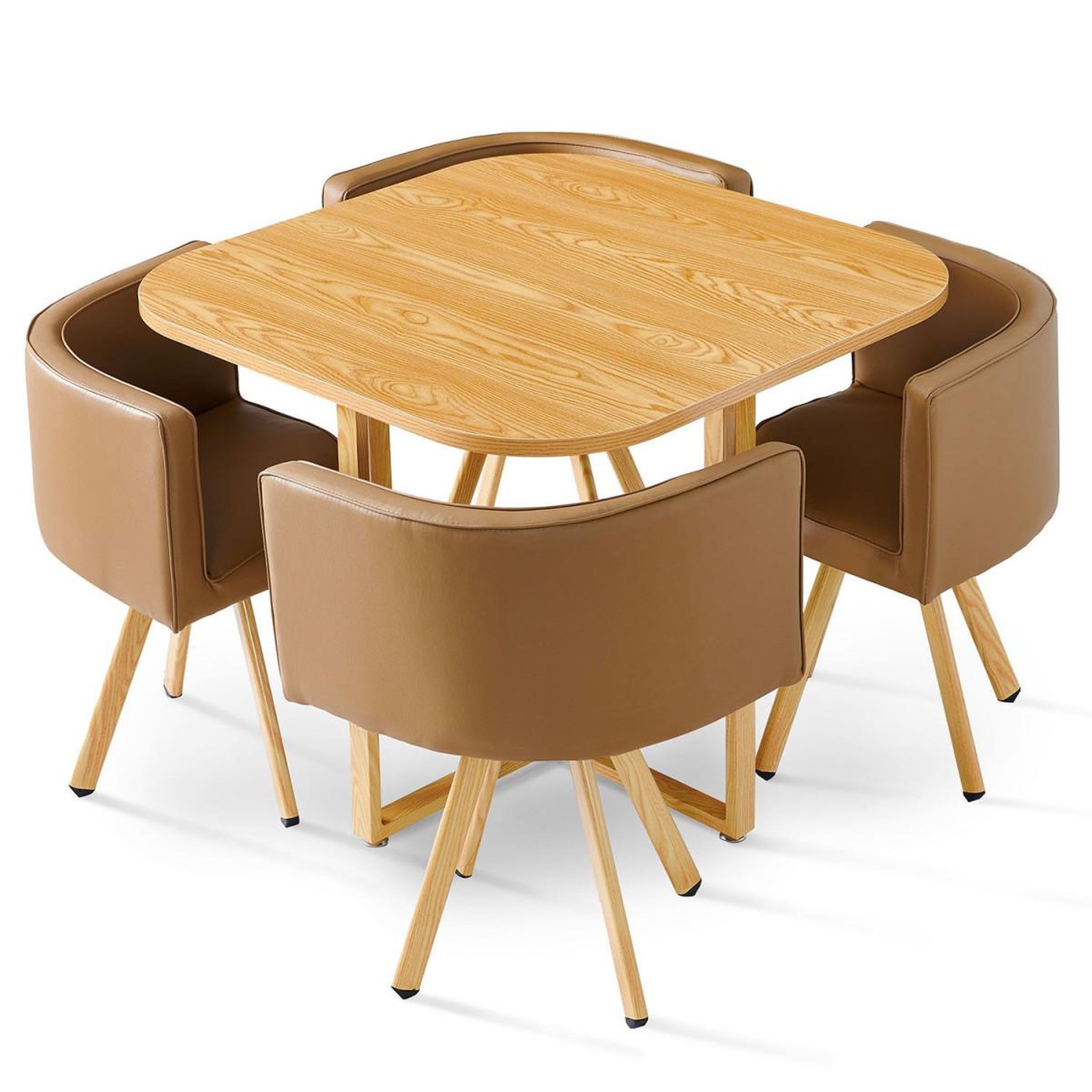 Paris Prix Ensemble Table de Repas & 4 Chaises Design  Norway  Taupe