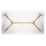 Voir la diapositive 2 : The Home Deco Factory Table basse rectangulaire design bois et verre Alexia - L. 110 x H. 45 cm - Beige