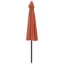 Voir la diapositive 5 : VIDAXL Parasol de balcon et mat en aluminium Terre cuite 300x155x223cm