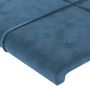 Voir la diapositive 4 : VIDAXL Tetes de lit 2 pcs Bleu fonce 100x5x78/88 cm Velours