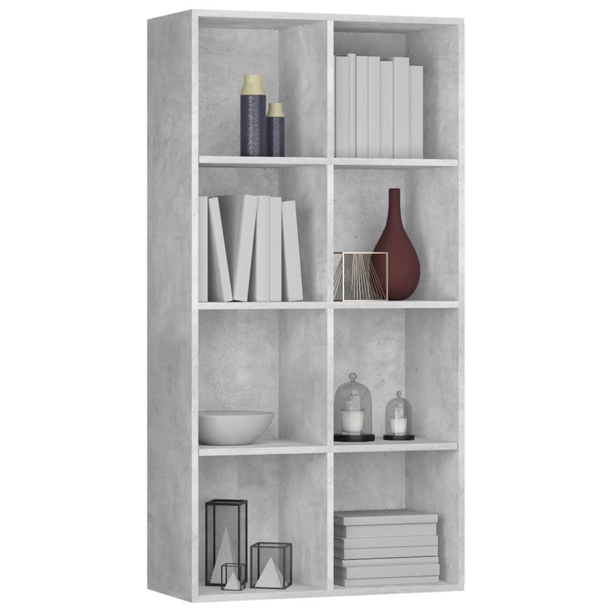 Voir la diapositive 3 : VIDAXL Bibliotheque/Buffet Gris beton 66x30x130 cm Bois d'ingenierie