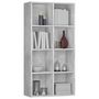 Voir la diapositive 3 : VIDAXL Bibliotheque/Buffet Gris beton 66x30x130 cm Bois d'ingenierie