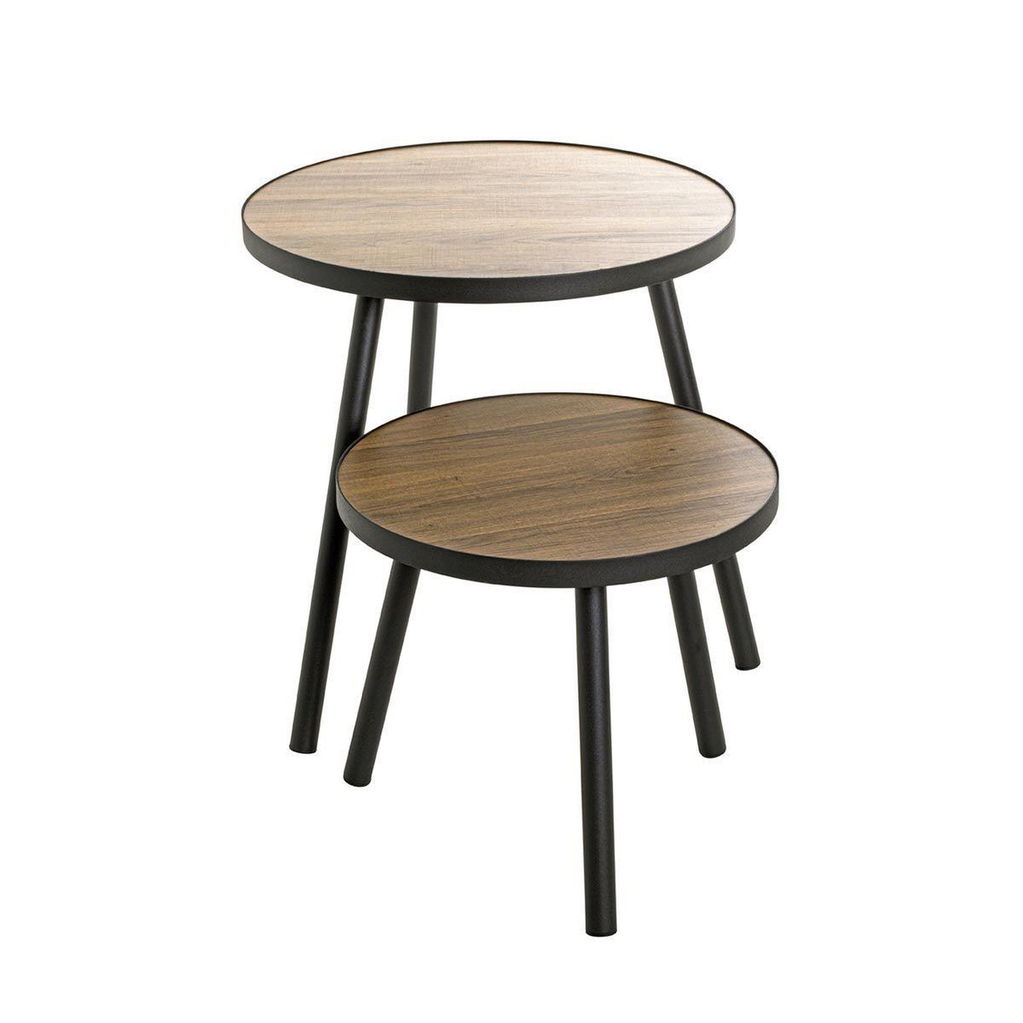 Voir la diapositive 3 : Paris Prix Table d'appoint design  qanaq  52cm noir & chêne