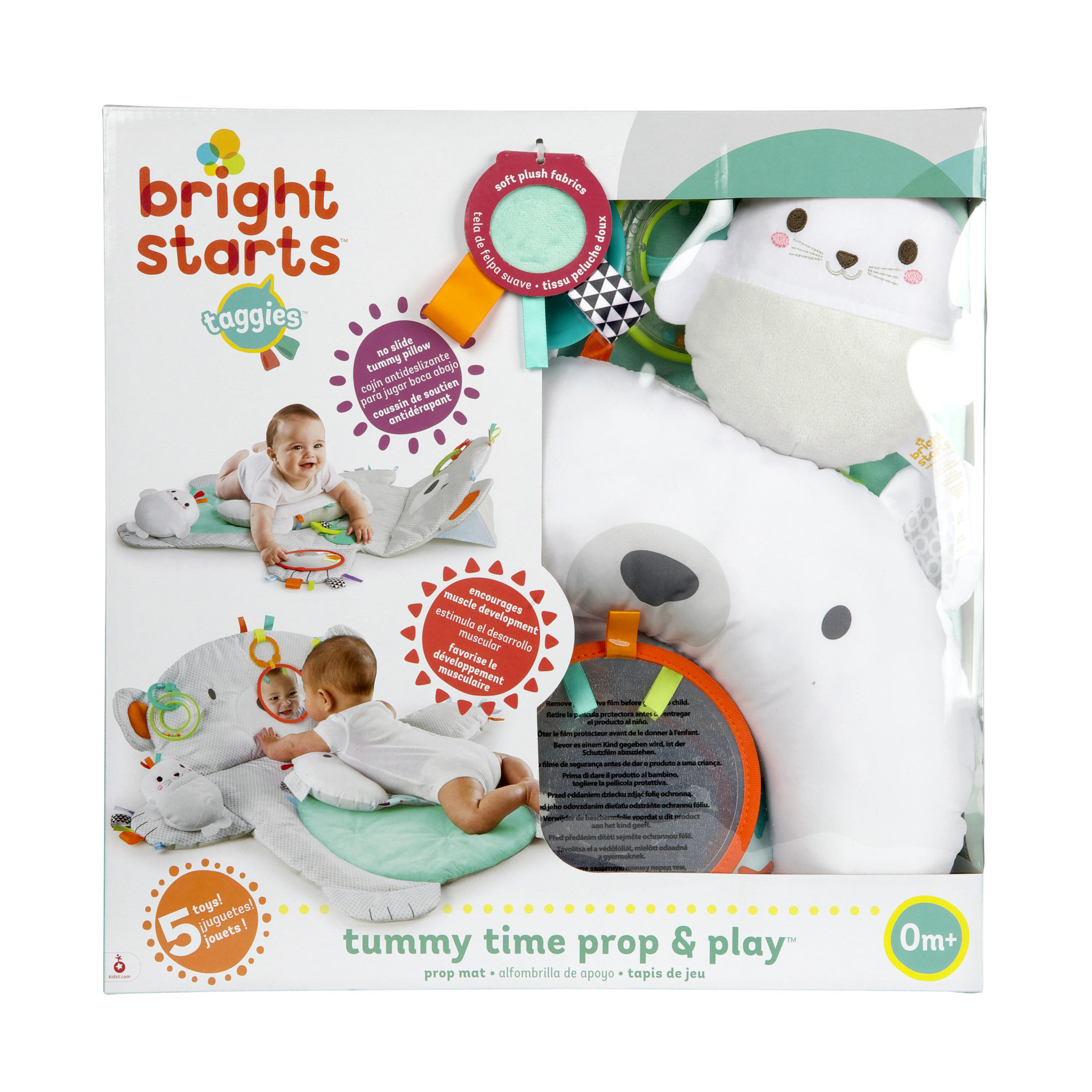Voir la diapositive 7 : Bright Starts Tapis d'Eveil Ours Polaire Tummy Time Prop & Play