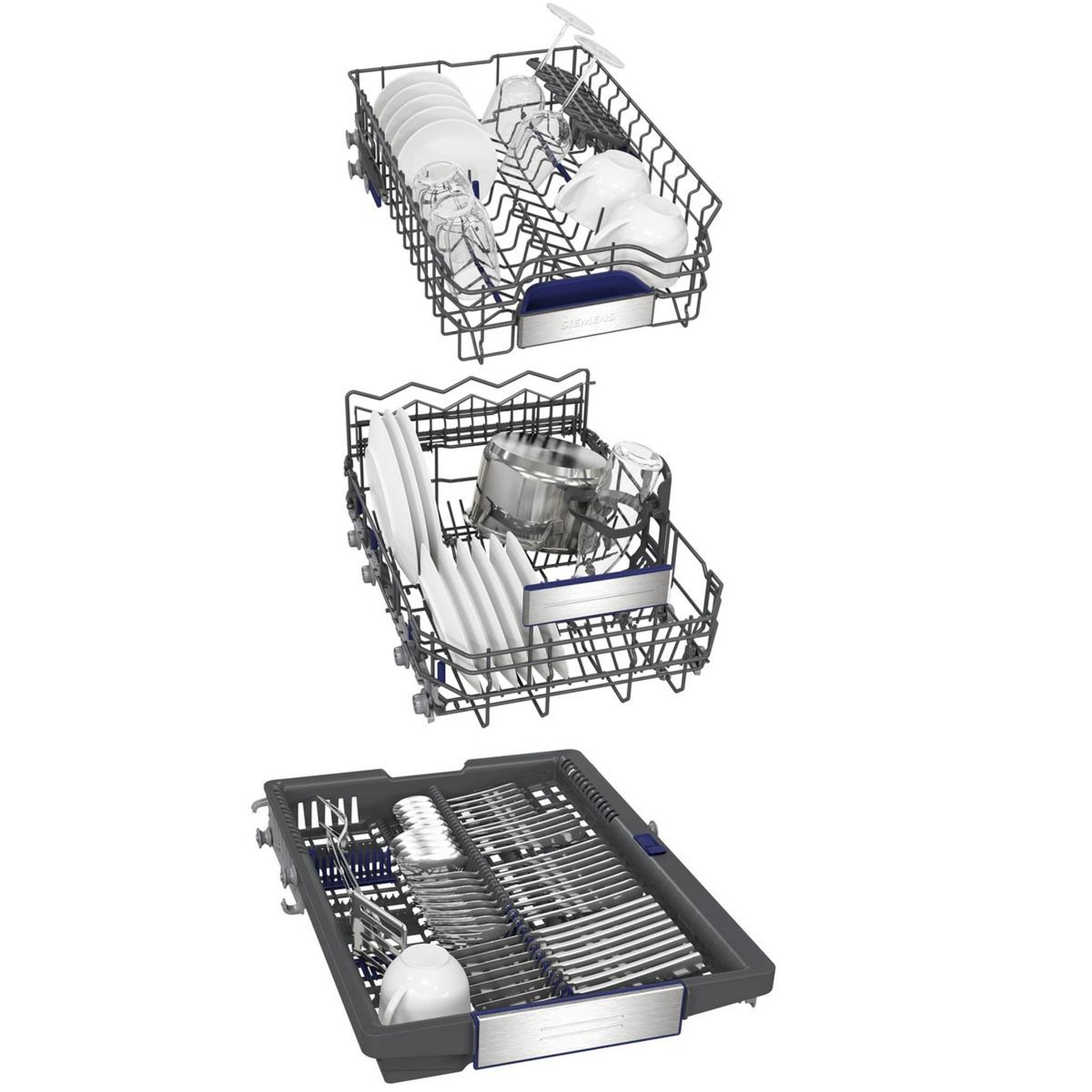 Voir la diapositive 6 : Siemens Lave-vaisselle 45cm 10 couverts 43db gris inox - sr25yi04me