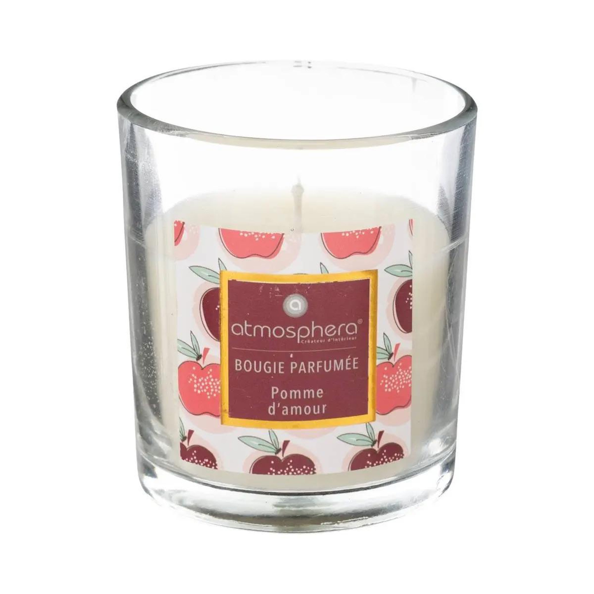ATMOSPHERA Bougie parfumée en verre  neda  110g pomme d'amour
