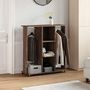 Voir la diapositive 3 : VIDAXL Garde-robe avec roues chene marron 102x38x110cm bois ingenierie
