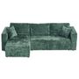 Voir la diapositive 4 : BEST MOBILIER Topaze - canapé d'angle réversible 4 places convertible avec coffre en velours à relief texturé