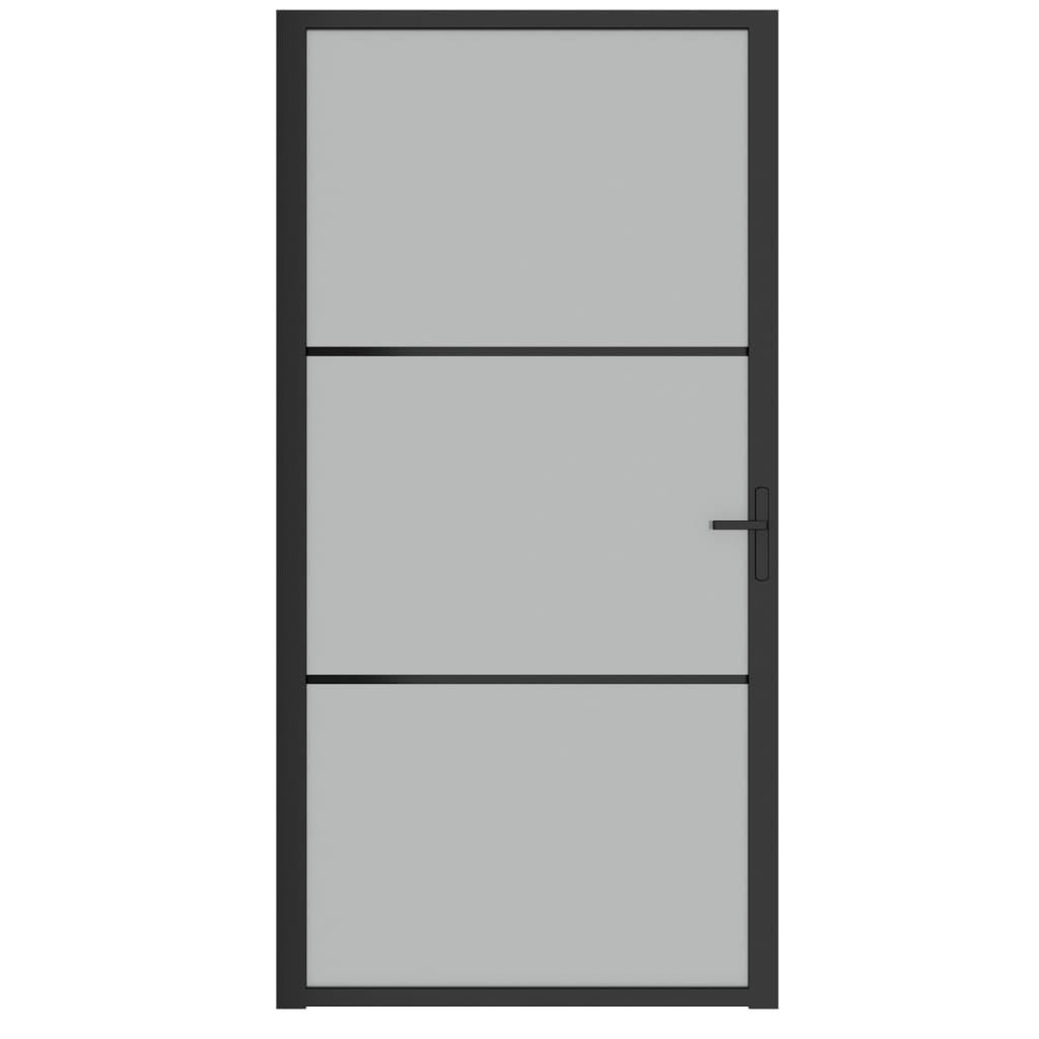 Voir la diapositive 3 : VIDAXL Porte interieure 102,5x201,5 cm Noir Verre mat et aluminium