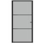 Voir la diapositive 3 : VIDAXL Porte interieure 102,5x201,5 cm Noir Verre mat et aluminium