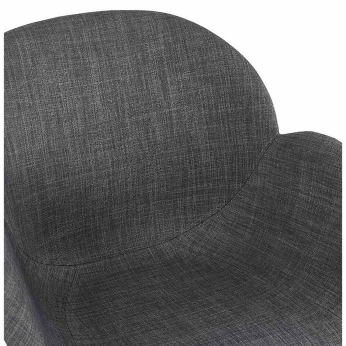 Paris Prix Chaise Design Tissu  Fiano  88cm Gris Foncé & Noir