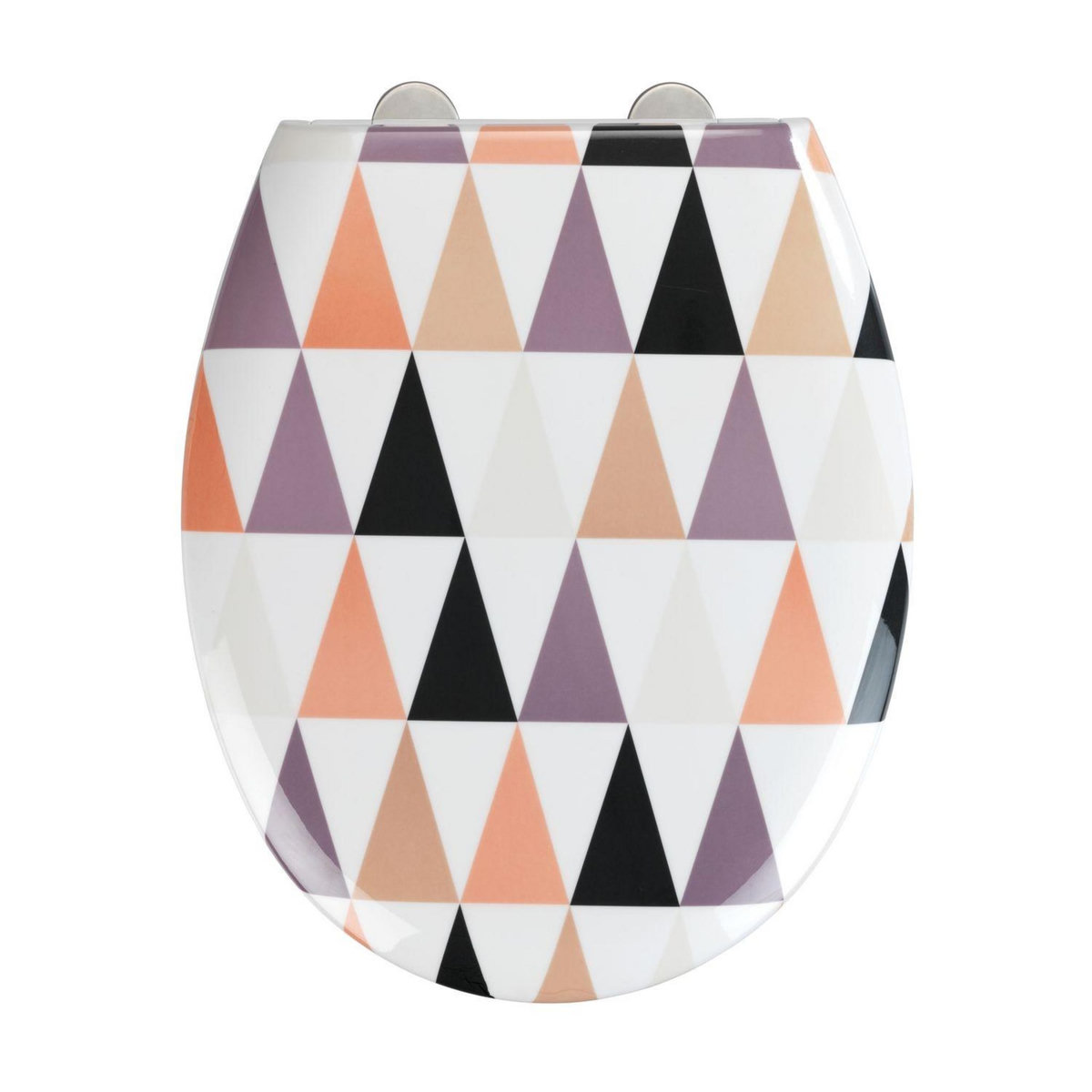 Wenko Abattant WC design Pyramide - Abaissement automatique - Duroplast - Blanc