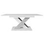 Voir la diapositive 4 : BEST MOBILIER Buriti - table à manger extensible - blanc et effet marbre - 4 à 6 personnes