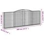 Voir la diapositive 5 : VIDAXL Panier de gabions arque 400x30x140/160 cm Fer galvanise