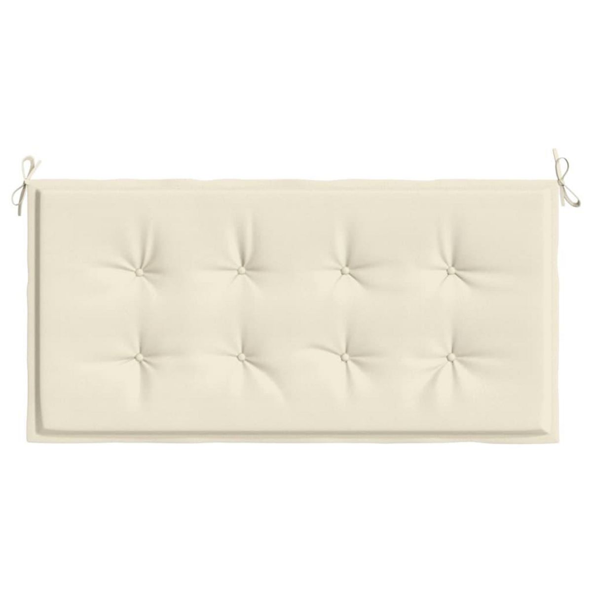 VIDAXL Coussin de banc de jardin creme 120x50x3 cm tissu oxford