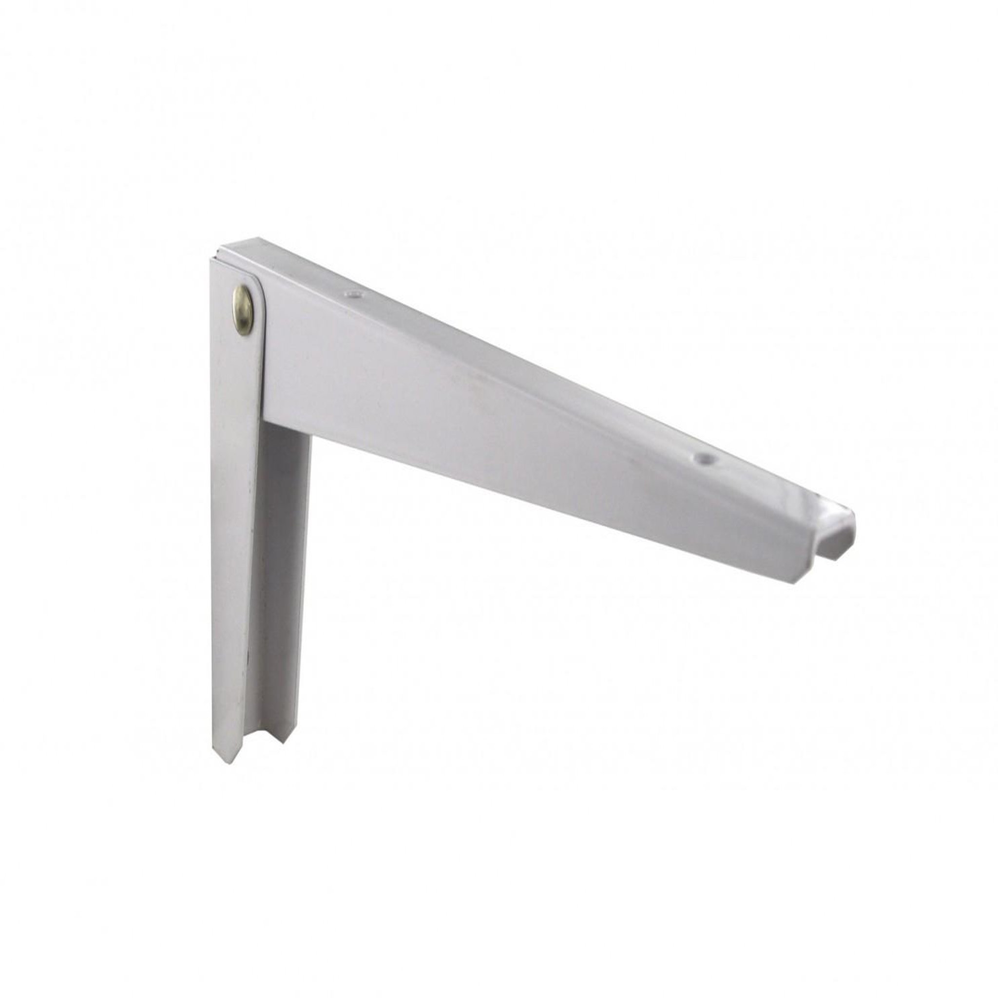 CIME Equerre Escamotable acier epoxy blanc, H.13 x P.30 cm