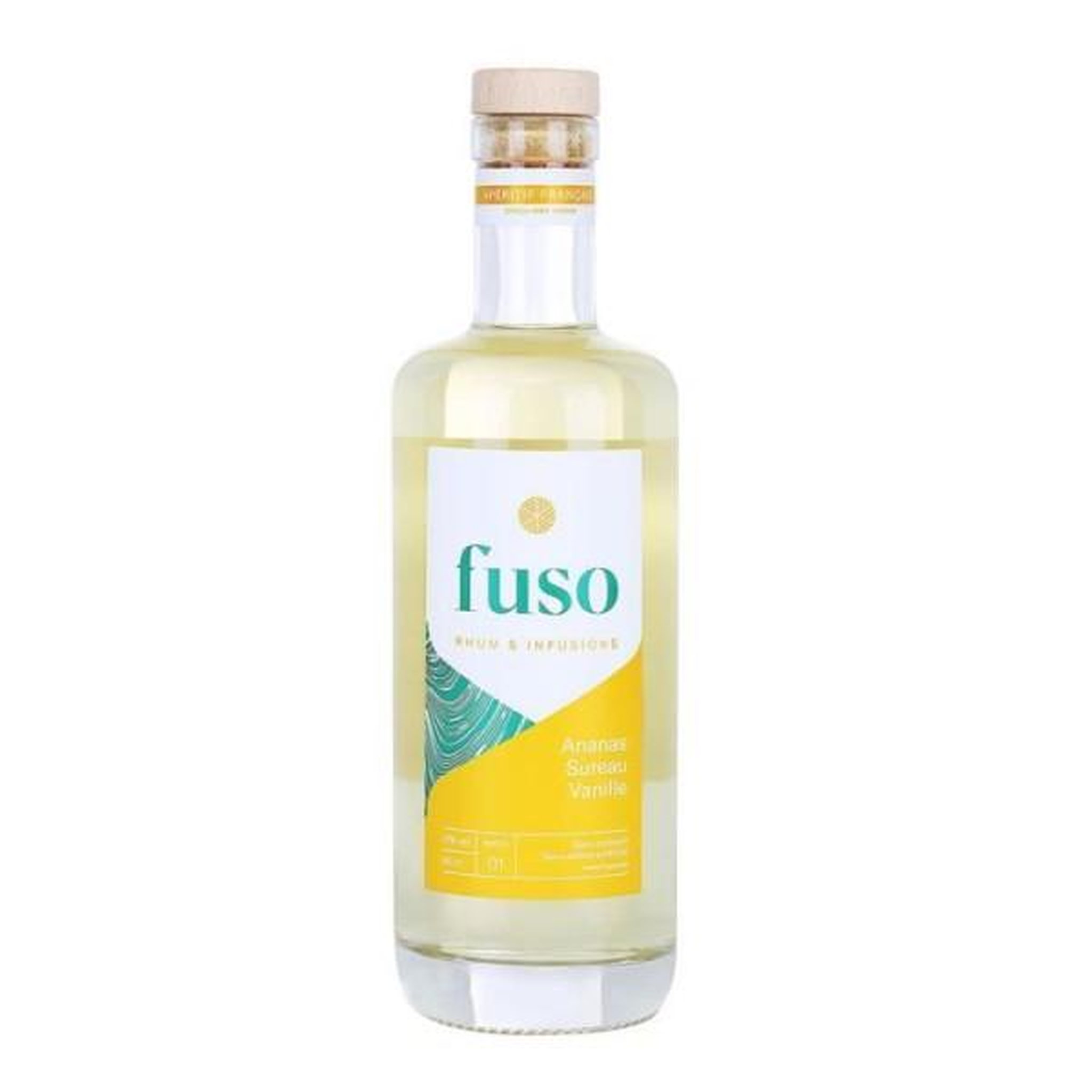 MARKET24 Fuso jaune (ananas, sureau, vanille) - liqueur apéritive a base de rhum - 17%vol - 50cl