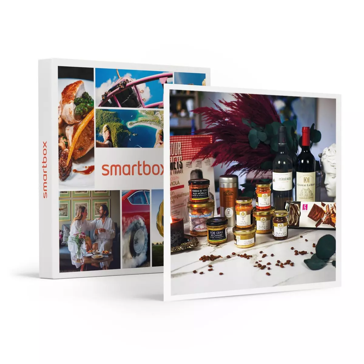 Smartbox Coffret L'Intemporelle : délices gourmet et vin livrés à domicile - Coffret Cadeau Gastronomie