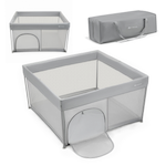 KINDERKRAFT Lit de camping pliant multifonction avec parc intégré. Coloris disponibles : Gris