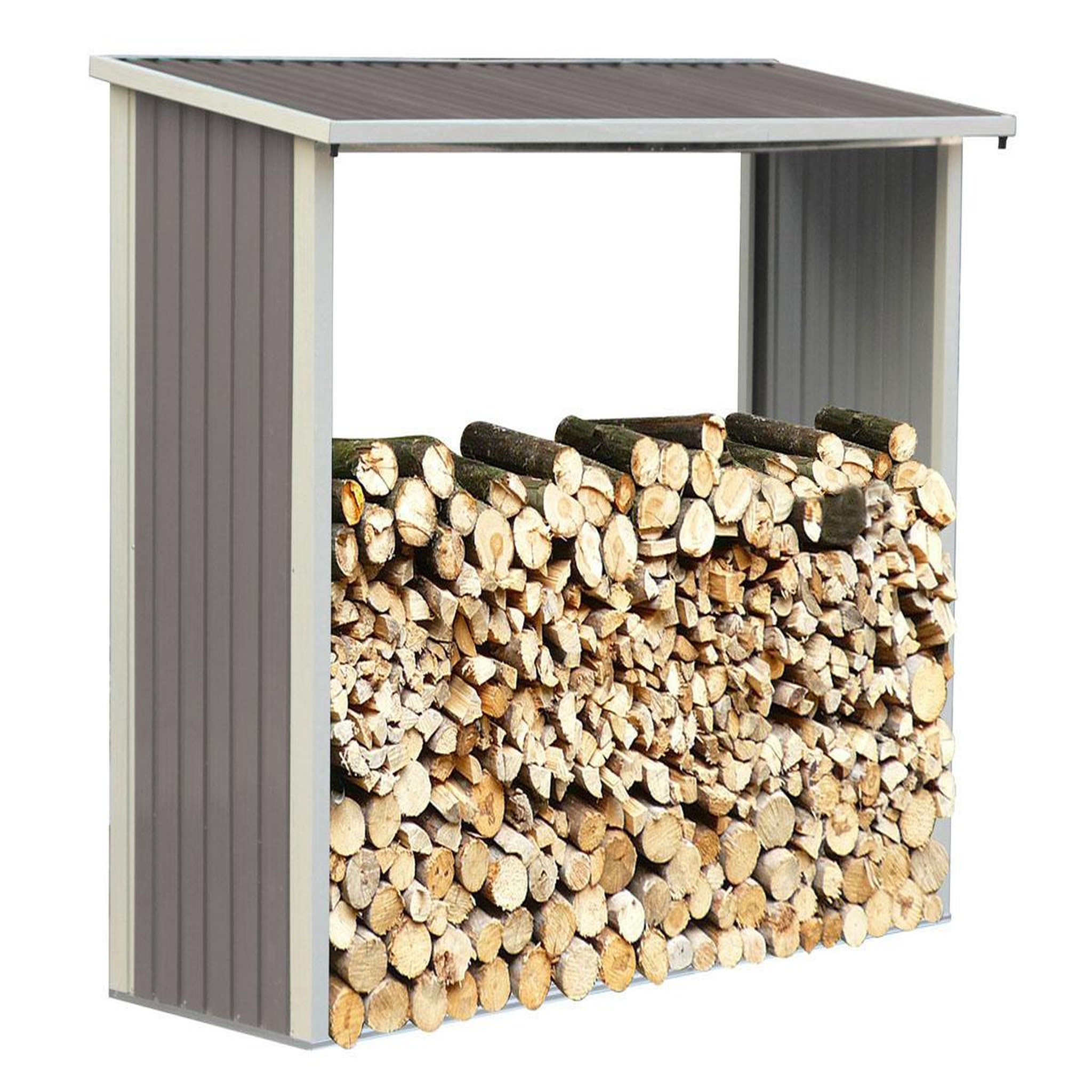 Voir la diapositive 1 : Habitat et Jardin Abri bûches métal  Victor  - 2.15 m²