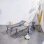 Voir la diapositive 5 : CONCEPT USINE Lot de 2 transats aluminium gris foncé LISBOA