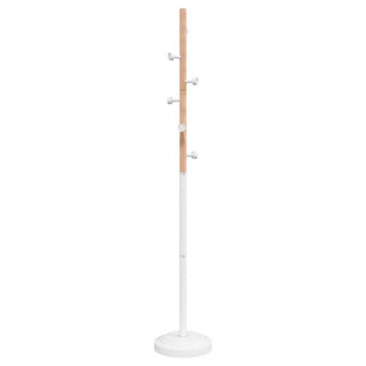 VIDAXL Porte manteau blanc 177 cm fer enduit de poudre
