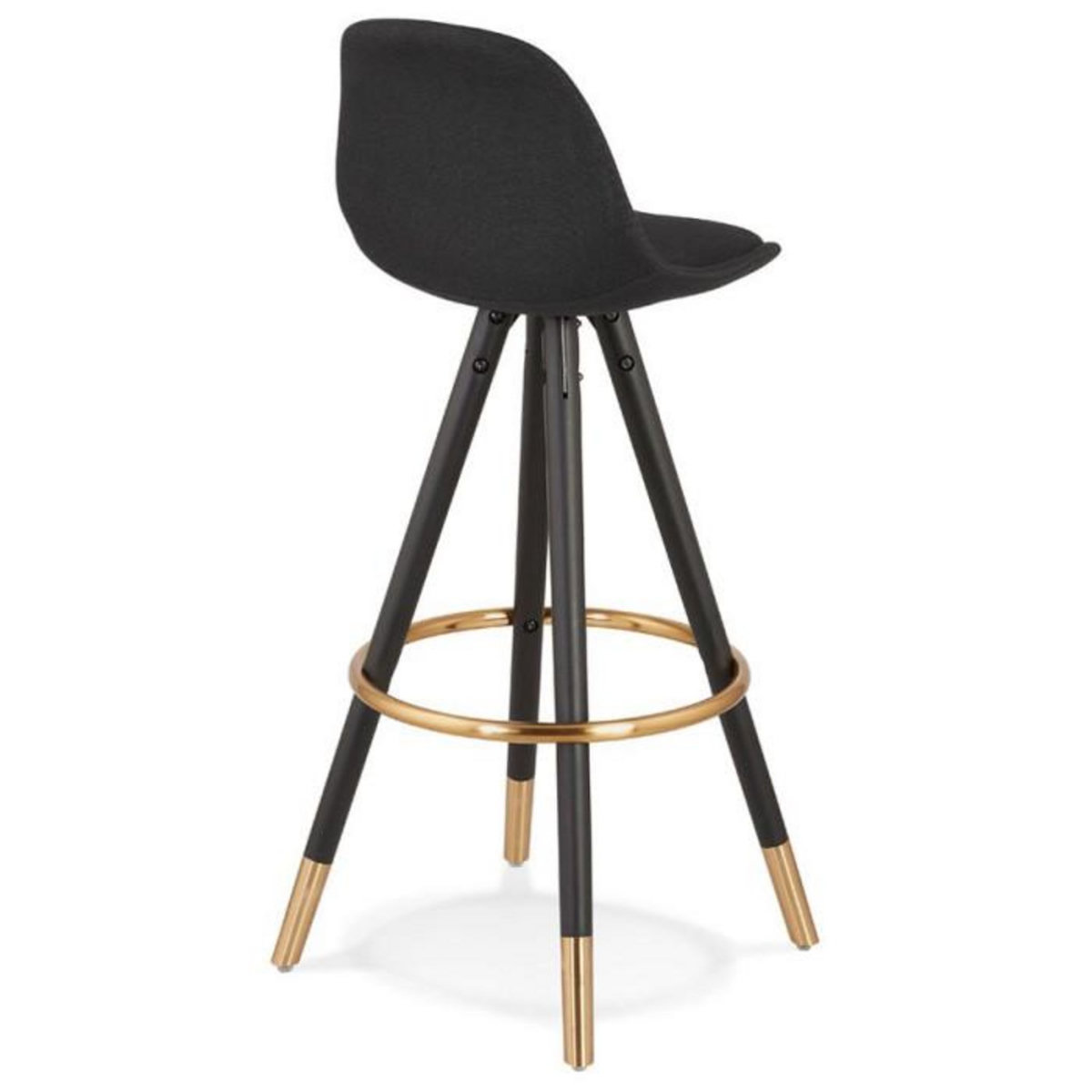 Paris Prix Tabouret de Bar Design  Ratima  97cm Noir & Or
