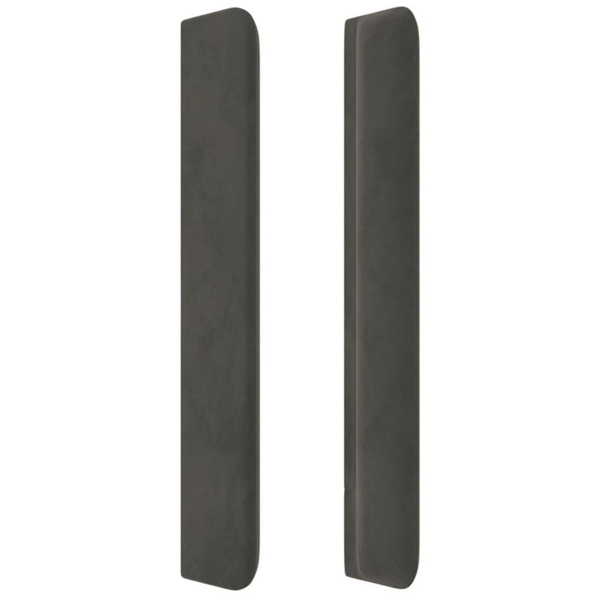 VIDAXL Tete de lit avec oreilles Gris fonce 163x16x118/128 cm Velours