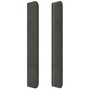 Voir la diapositive 4 : VIDAXL Tete de lit avec oreilles Gris fonce 163x16x118/128 cm Velours