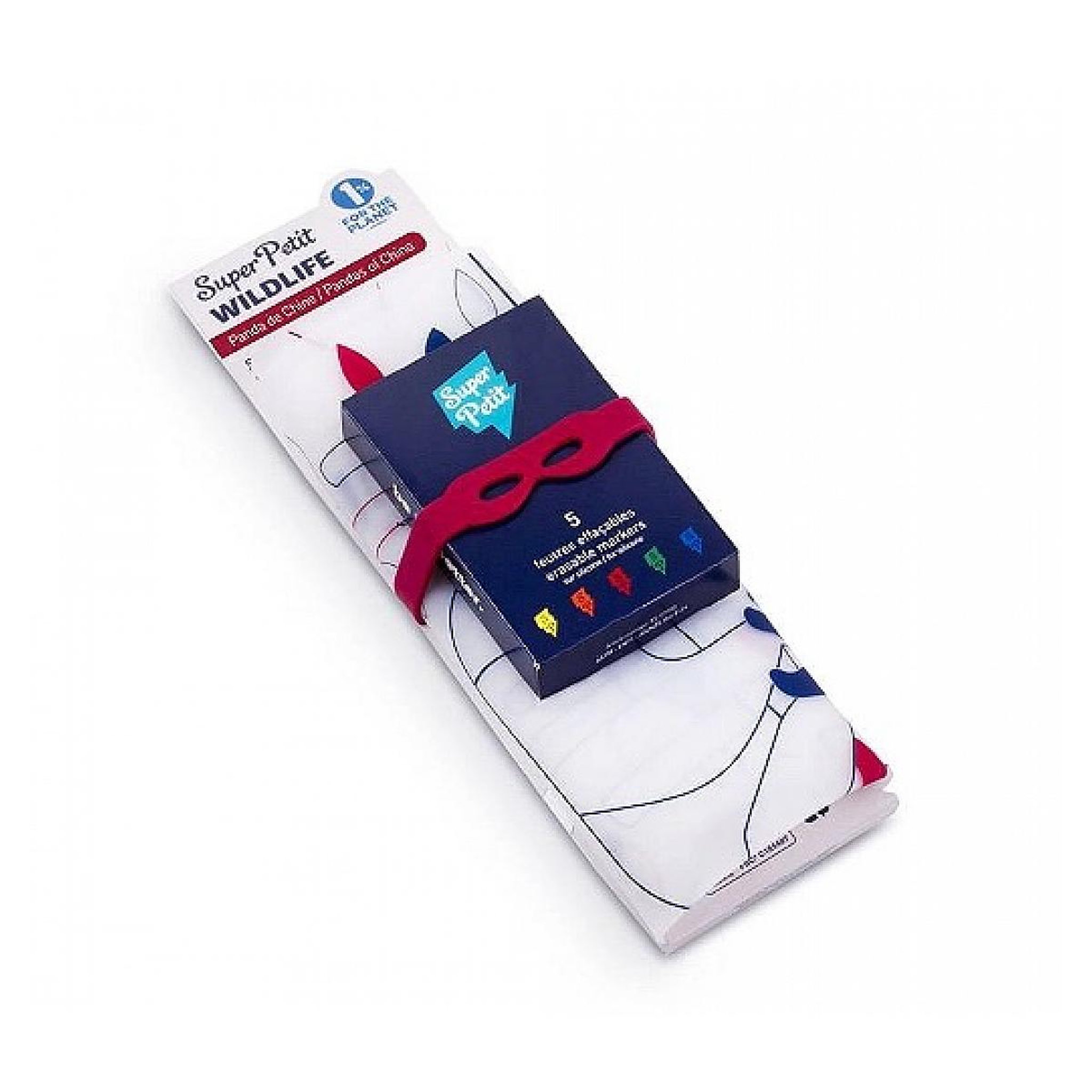 SUPER PETIT Kit Set silicone et 5 feutres WILDLIFE Panda