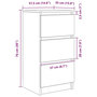 Voir la diapositive 6 : VIDAXL Buffet gris beton 37,5x35x76 cm bois d'ingenierie