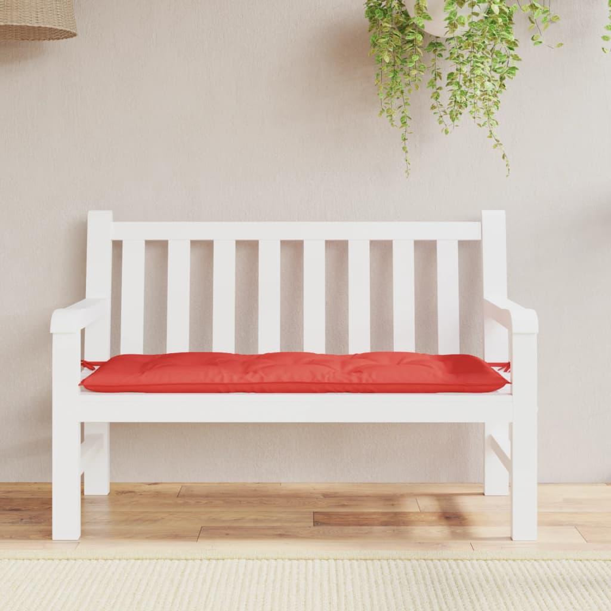 Voir la diapositive 3 : VIDAXL Coussin de banc de jardin rouge 120x50x7 cm tissu oxford