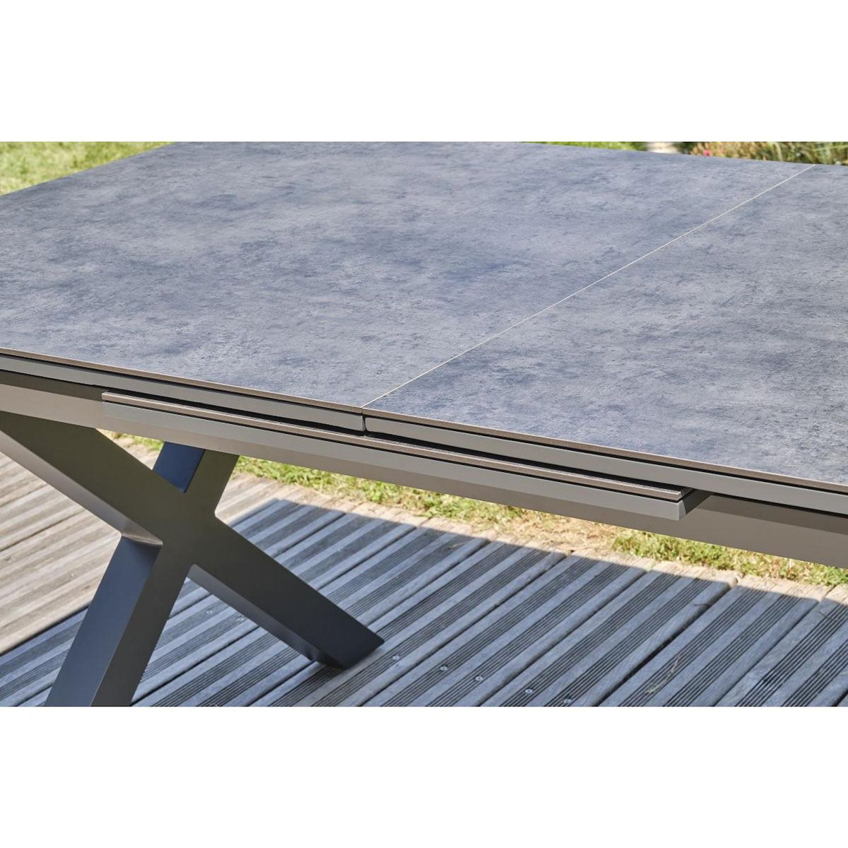 Paris Prix Table de Jardin Extensible en Céramique  Floride  180-240cm Gris Anthracite
