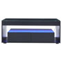 Voir la diapositive 5 : MERAX Table Basse Avec 2 Tiroirs Et LED Noir
