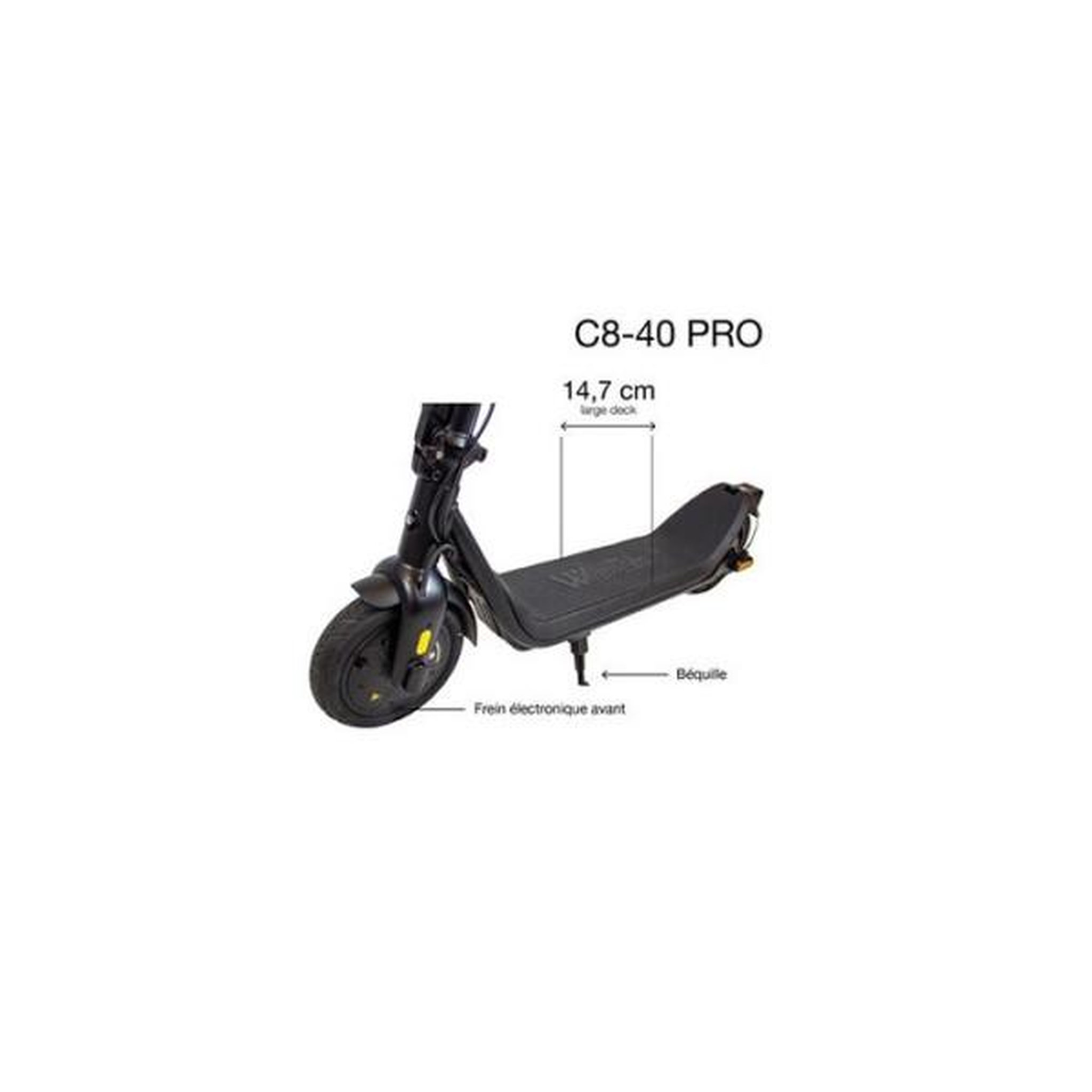 Voir la diapositive 2 : WISPEED Trottinette électrique Wispeed C8 40 Pro 250 W Noir