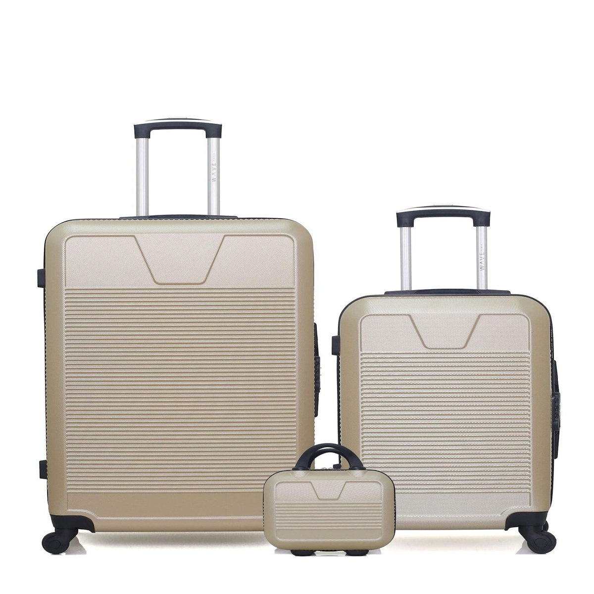 WAVE PARIS WAVE PARIS - Lot de 3 - Valises Grand Format, Cabine et Vanity SELENGA