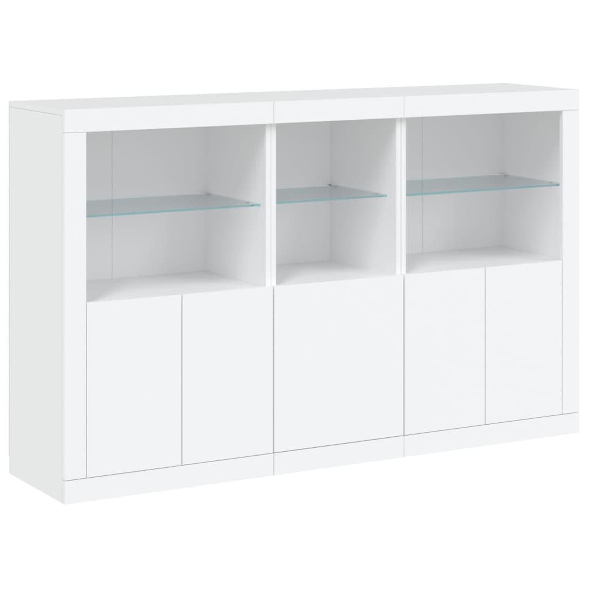 Voir la diapositive 3 : VIDAXL Buffet avec lumieres LED blanc 162x37x100 cm