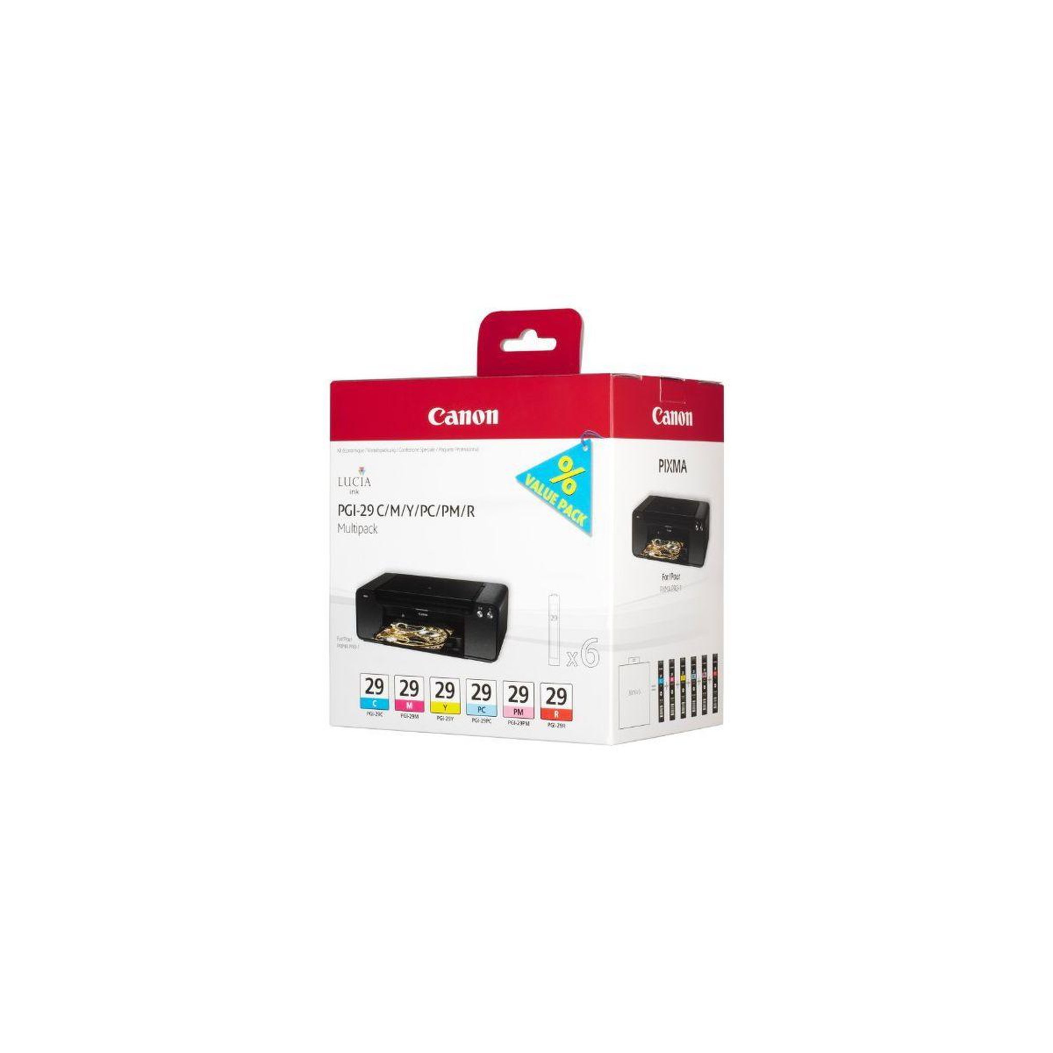 Voir la diapositive 2 : Canon Cartouche d'encre pack multipack 6 originales pgi-29 couleurs (photo) - 4872b001