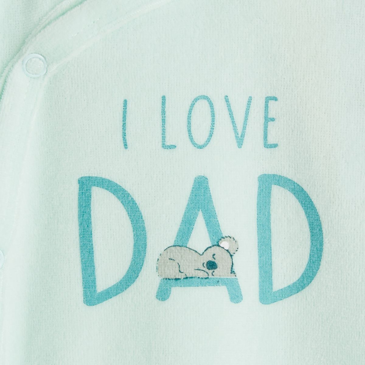 IN EXTENSO Dors bien + bonnet velours "i love DAD" bébé