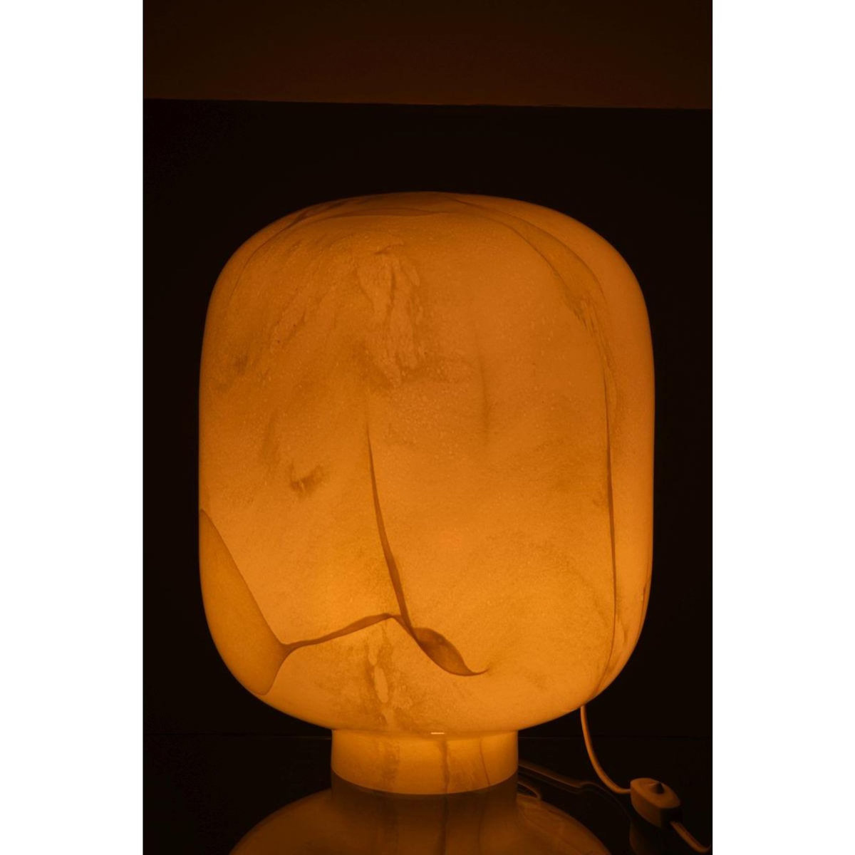 Paris Prix Lampe à Poser en Verre  Bola  38cm Jaune