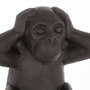 Voir la diapositive 5 : ATMOSPHERA Lot de 3 Statues Singes  Sagesse  24cm Noir