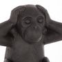 Voir la diapositive 5 : ATMOSPHERA Lot de 3 Statues Singes  Sagesse  24cm Noir