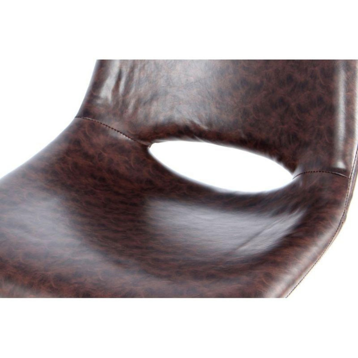 Paris Prix Lot de 2 Chaises Vintage  Joséphine  77cm Marron Foncé