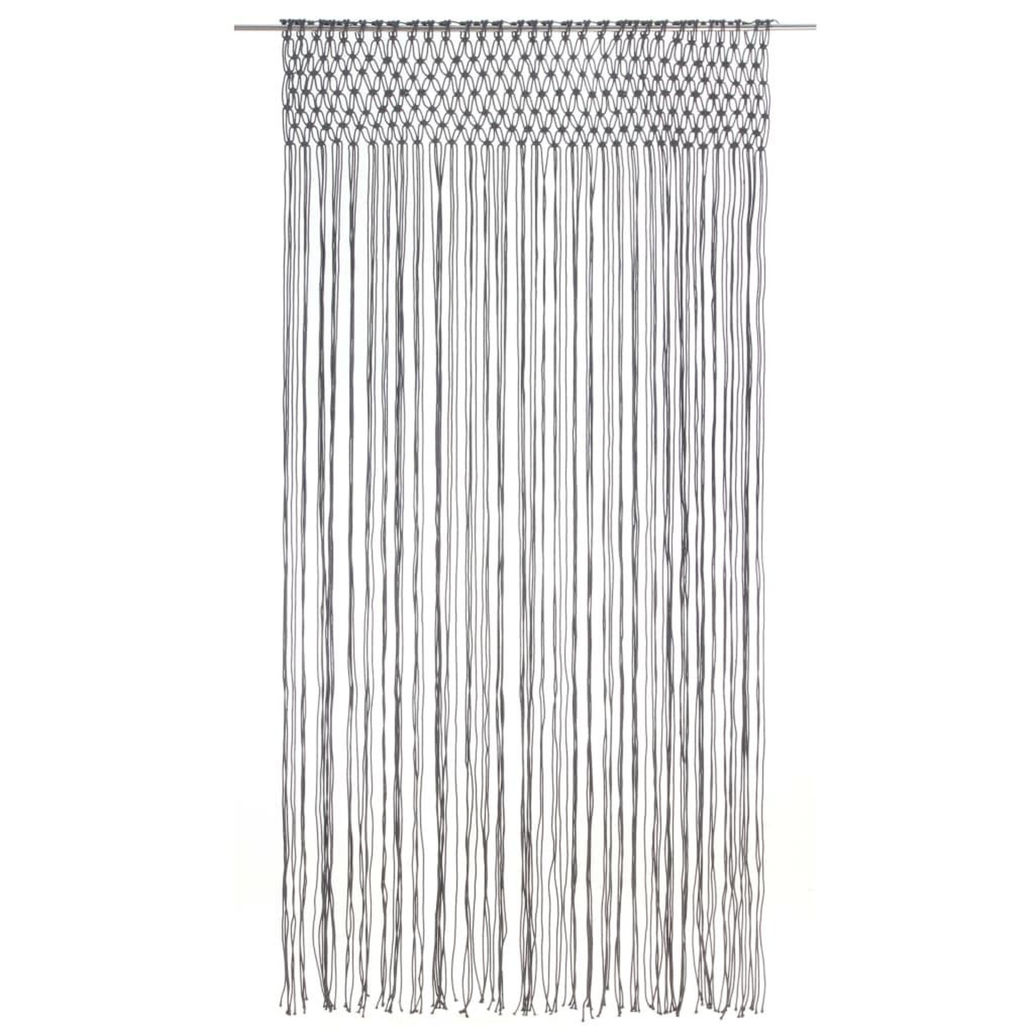 Voir la diapositive 2 : VIDAXL Rideau en macrame Anthracite 140x240 cm Coton