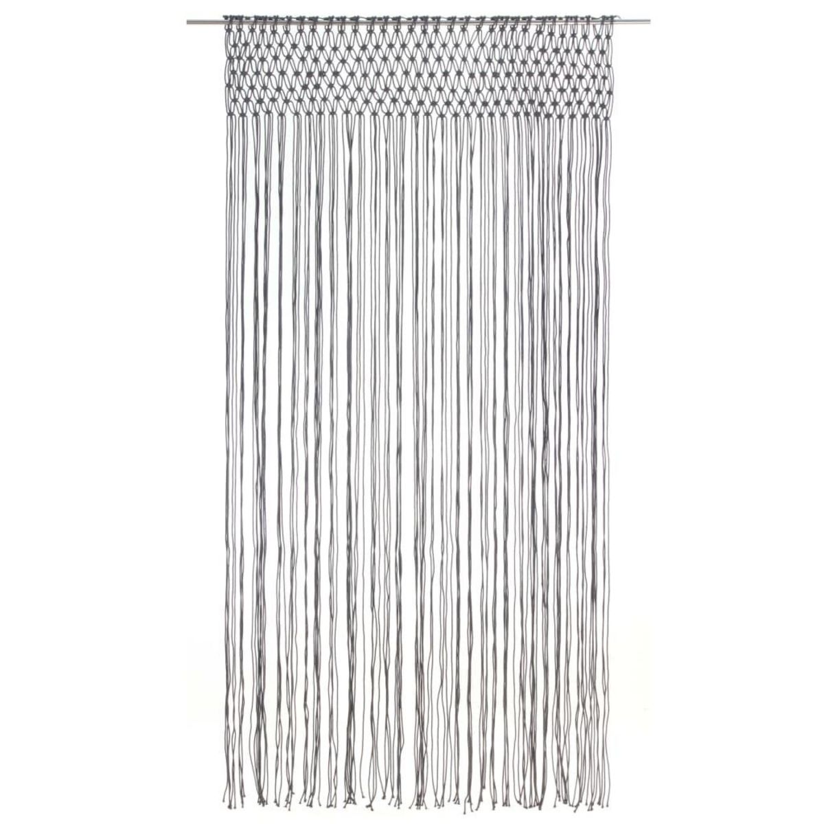 VIDAXL Rideau en macrame Anthracite 140x240 cm Coton