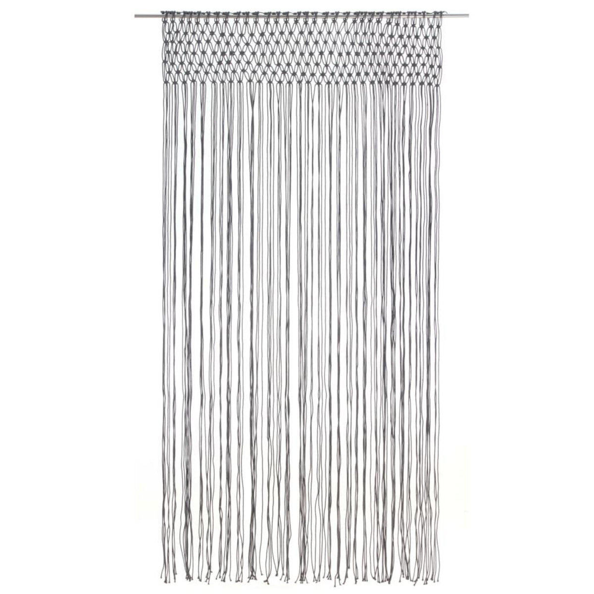 VIDAXL Rideau en macrame Anthracite 140x240 cm Coton