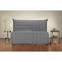 Voir la diapositive 2 : BULTEX Banquette BZ 3 places BECCI - Tissu gris - BULTEX - Made in France - L 142 x P 101 cm