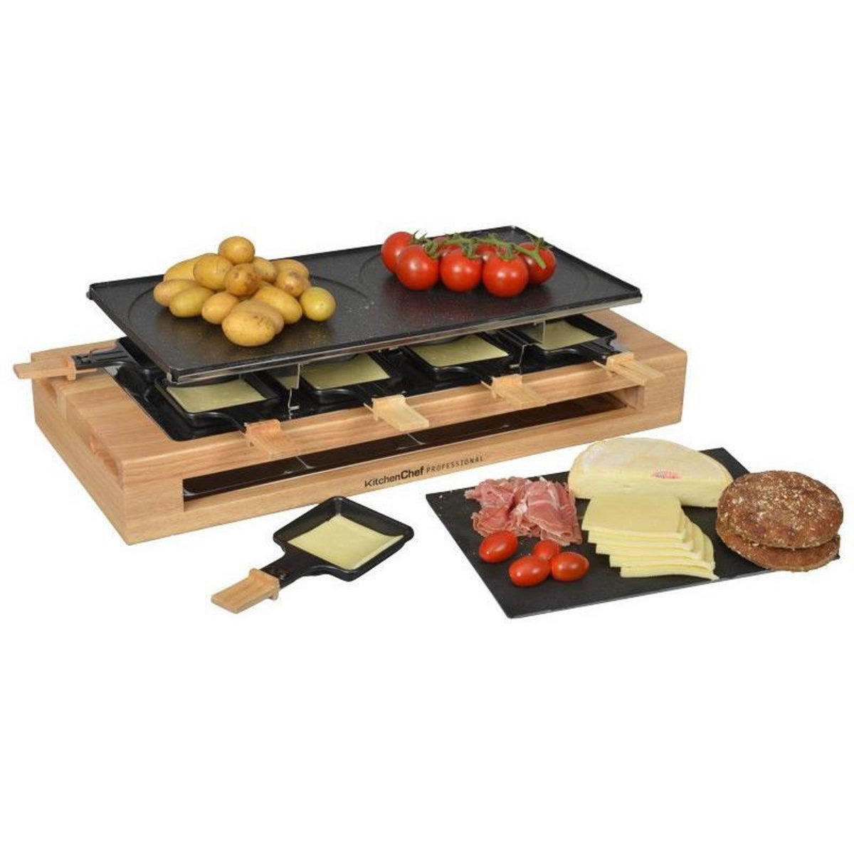 Kitchen chef Appareil à raclette 8 personnes 1500w - kcwood8maxi