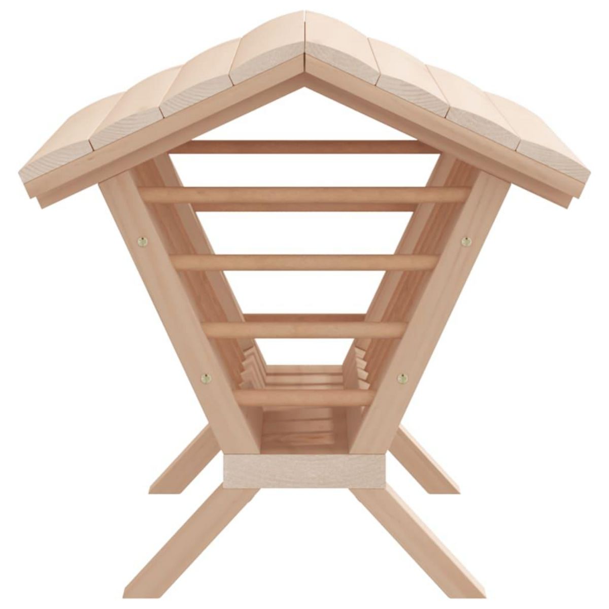 VIDAXL Mangeoire a foin pour lapins 44x33x33 cm bois massif de sapin