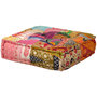 Voir la diapositive 3 : VIDAXL Pouf modulaire a 2 places Patchwork Tissu